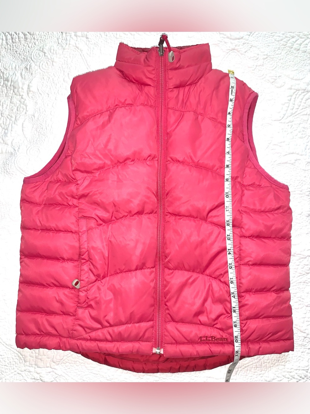 LL Bean Reversible Down Vest Raspberry Cranberry